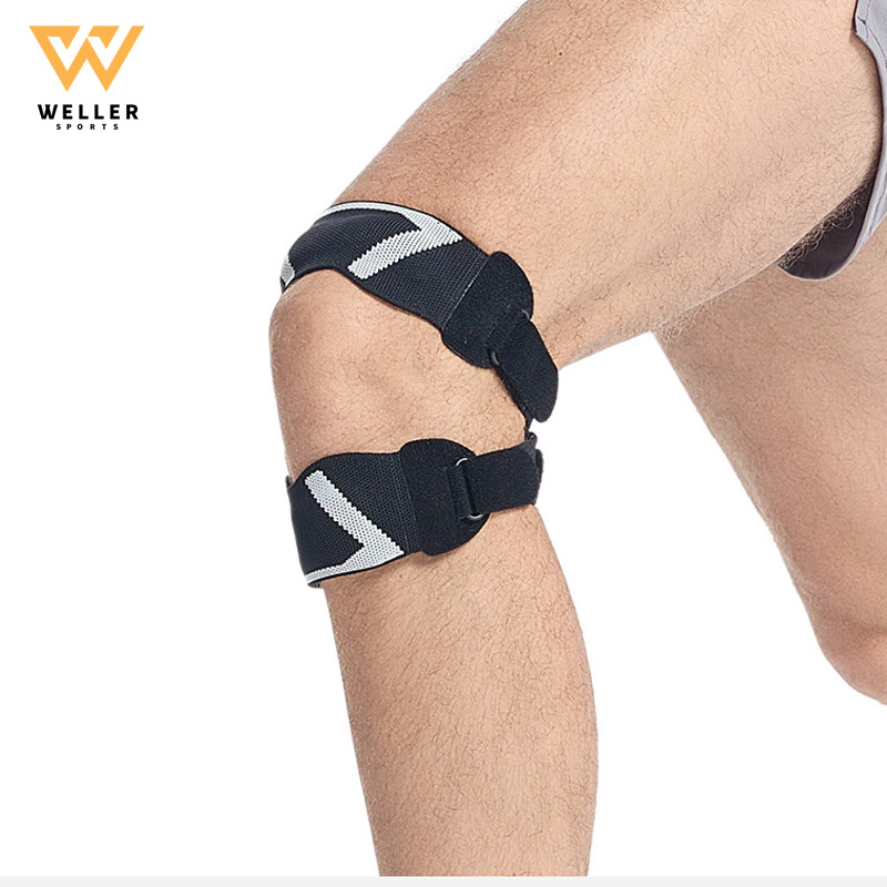 Adjustable Compression Knee Brace Silicone Knee Straps for Tennis Jump Running