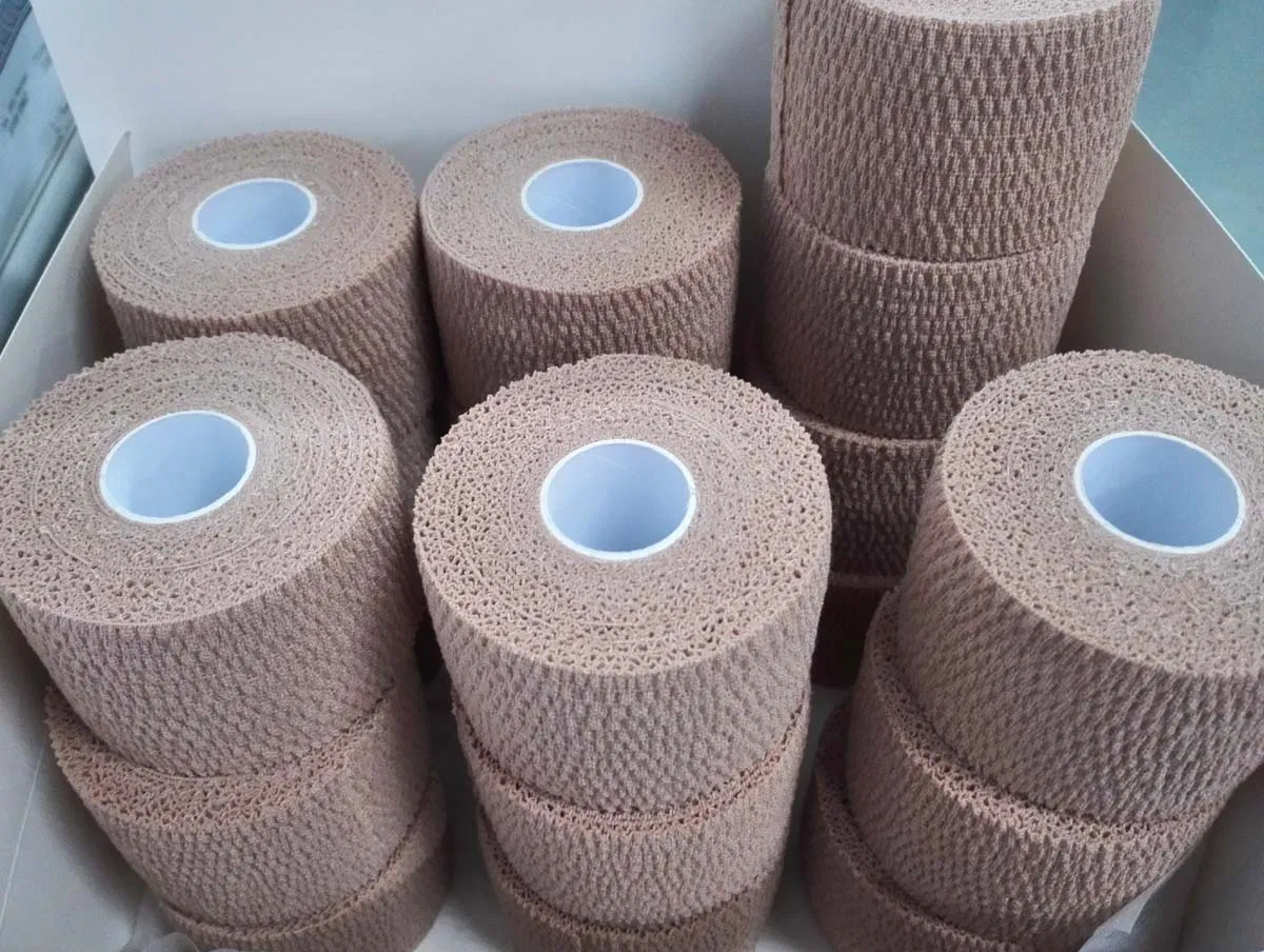 Cotton Hot Melting Adhesive Coated Light Elastic Adhesive Bandage Tearable Eab No Allergy Taping for The Sports Protection CE ISO FDA