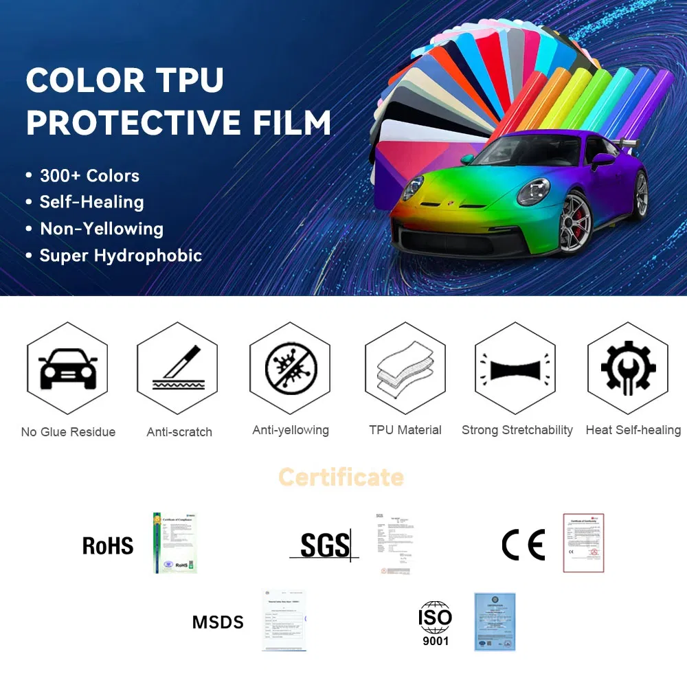 Discount Sales Color Ppf TPU Blue High Quality 6 Years Warranty Vinyl Wrap Car Self Adhesive