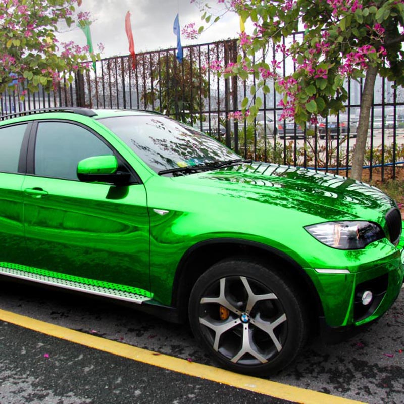 Wrapmaster Hot Selling 1.52*18m Waterproof Air Bubble Free Self Adhesive Mirror Chrome Plating Car Wrapping PVC Sticker Vinyl Car Wrap