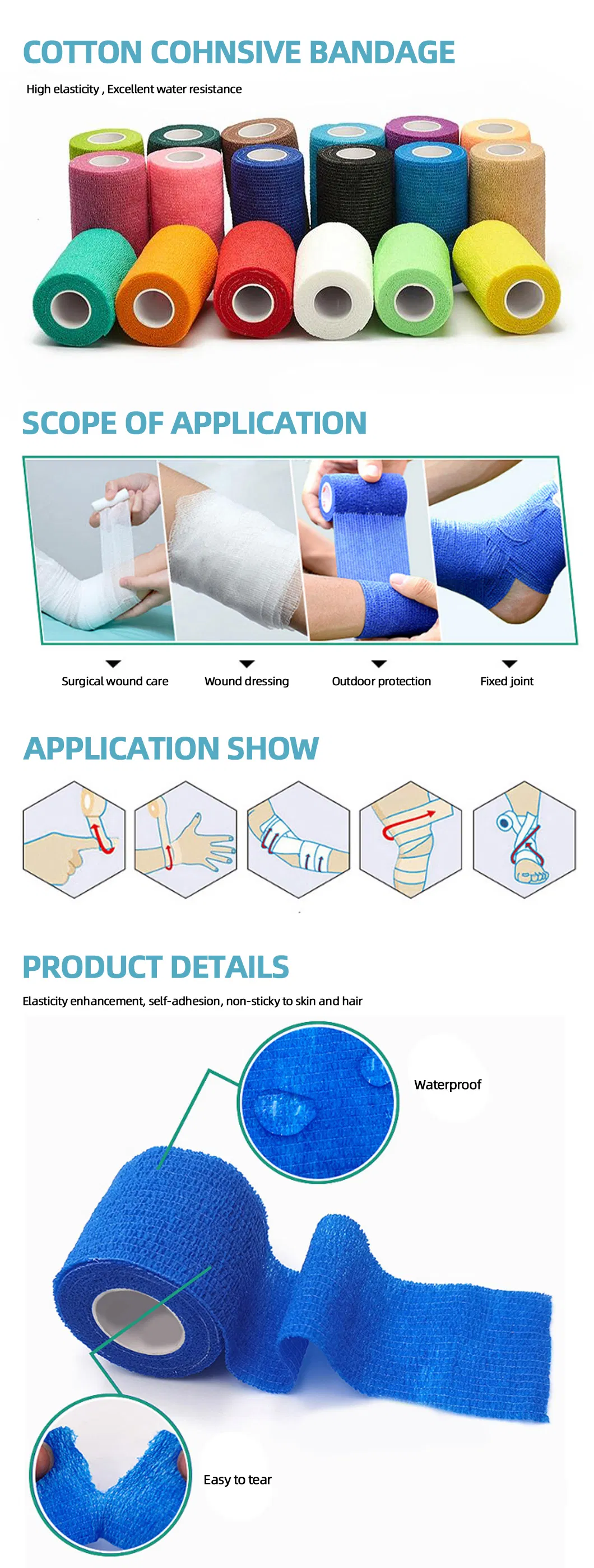 Cotton Cohesive Bandage Usage