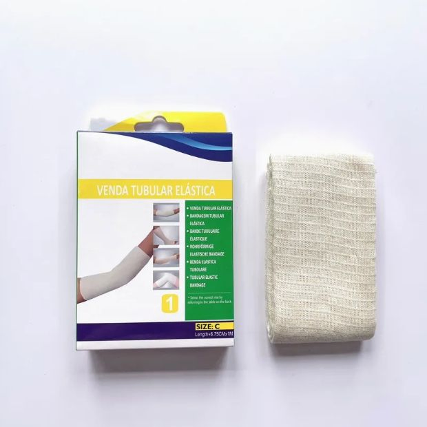 Eco-Friendly Recyclable 1m Tubular Compression Bandage Custom Logo &amp; Private Label OEM ODM Direct Factory Supply for Wrist/Elbow/Ankle/Knee Sports Protectio