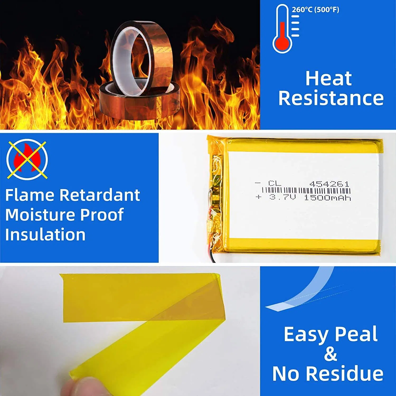 High Temperature Gold Finger Tape - Polyimide with Customization Support