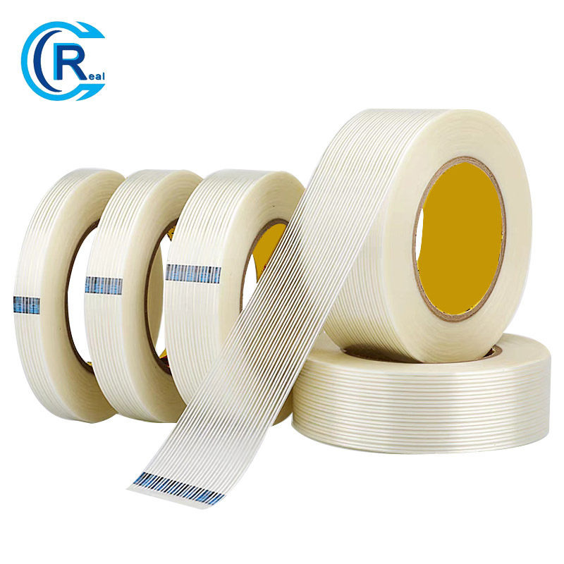 Filament Strapping Tape, 2 Roll 2 Inch X 35 Yards 5.5 Mil, Heavy Duty Transparent Reinforced Fiberglass Tape