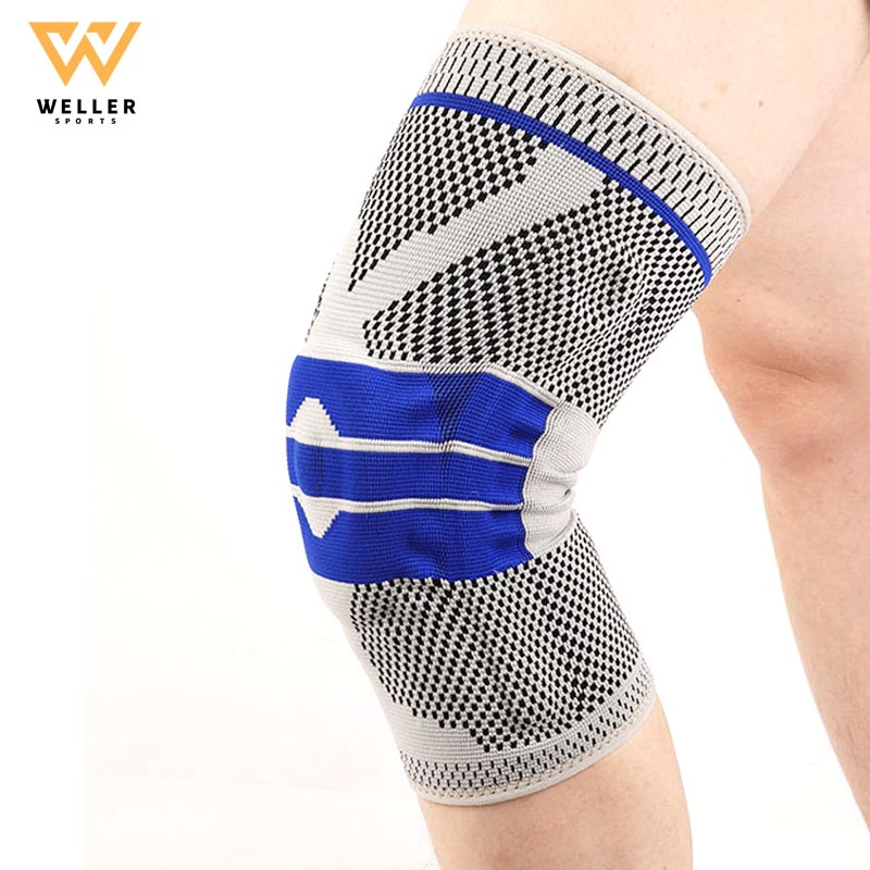 Stabilizing Compression Knee Sleeve Brace with Cushioned Pad for Pain Relief Sport Protection