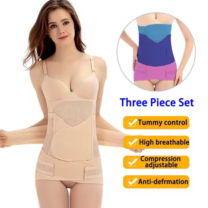 Women Slimming Girdle Recovery Wrap 3-in-1 Postpartum Belly Band After Pregnancy