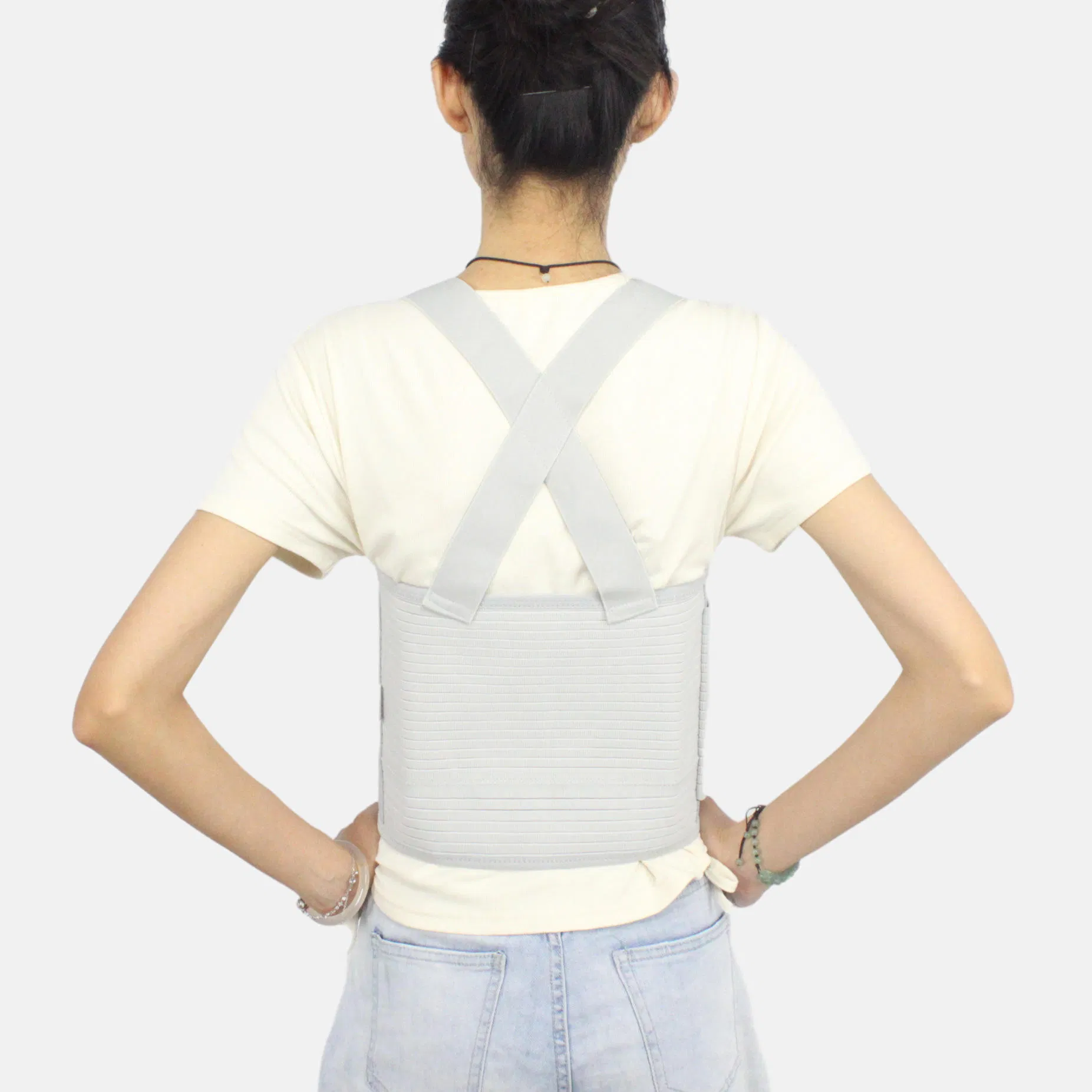 Breathable Elasticity Rib Chest Support Brace Belt Sternum Injuries Adjustable Fixation Band for Post Surgery Bandage Wrap