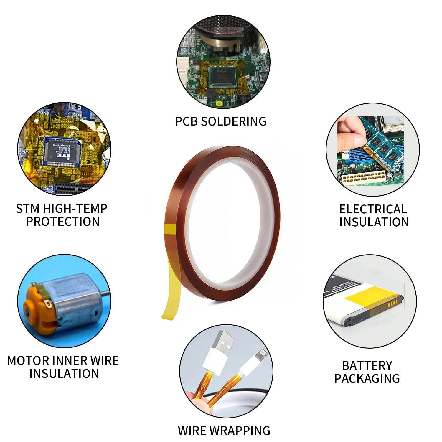 Flexible Polyimide Tape for Gold Finger Use - ODM/OEM Support Offered