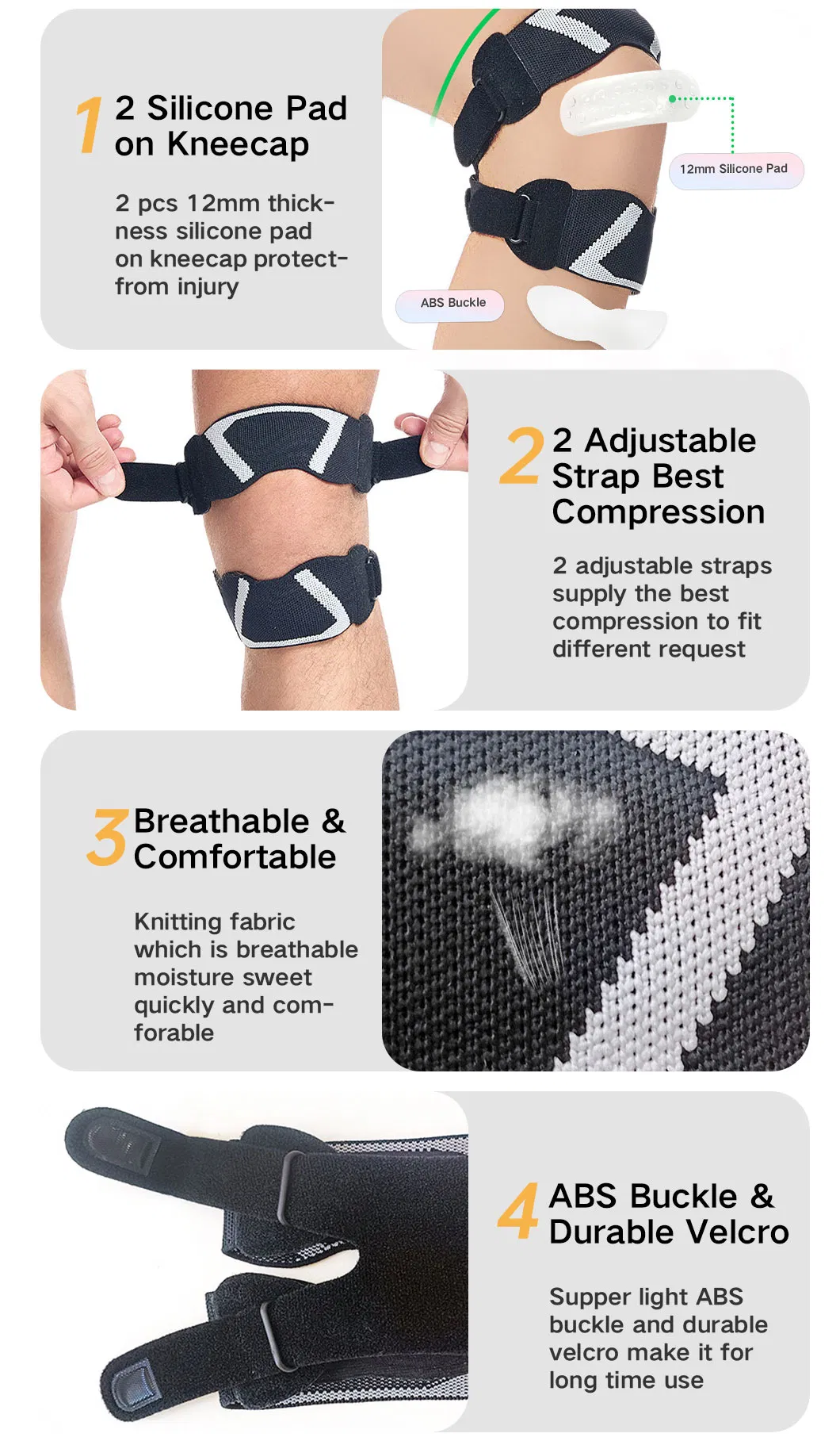 Silicone Knee Straps Usage