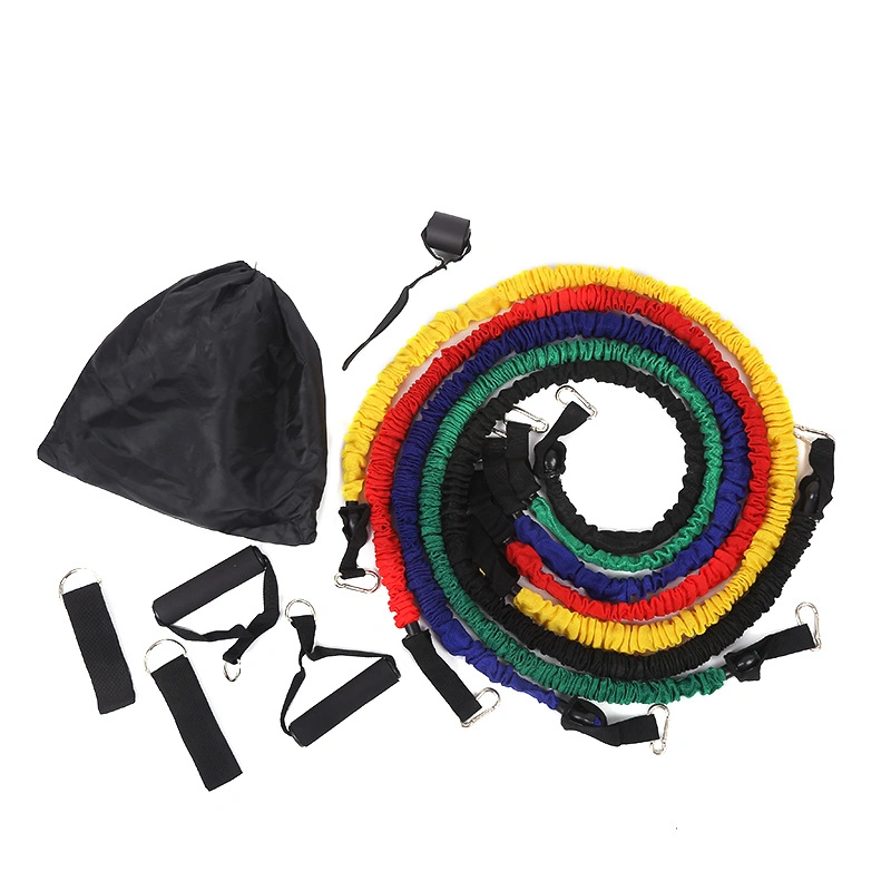 Anti-Break Resistance Bands Set with Pilates Bar, Adjustable Workout Exercise Bands with Door Anchor &amp; Handles for Full Body Strength Training, Home Gym