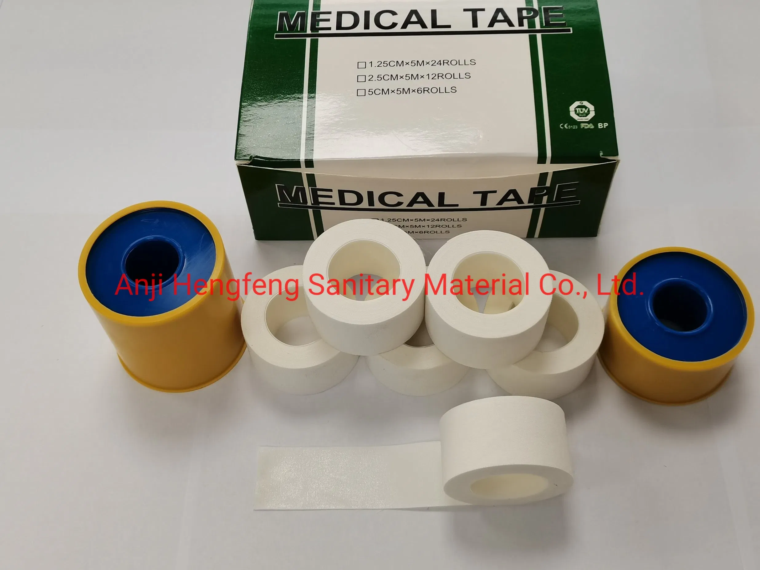 ISO Approved High Quality Medical Adhesive Zinc Oxide Cotton Tape Sports Tape 15cm