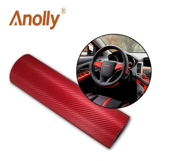 Air Bubble Free Channel Design 1.52*30m Self Adhesive 3D Carbon Fiber Car Vinyl Film Decorative Plastic Wrap for Cars