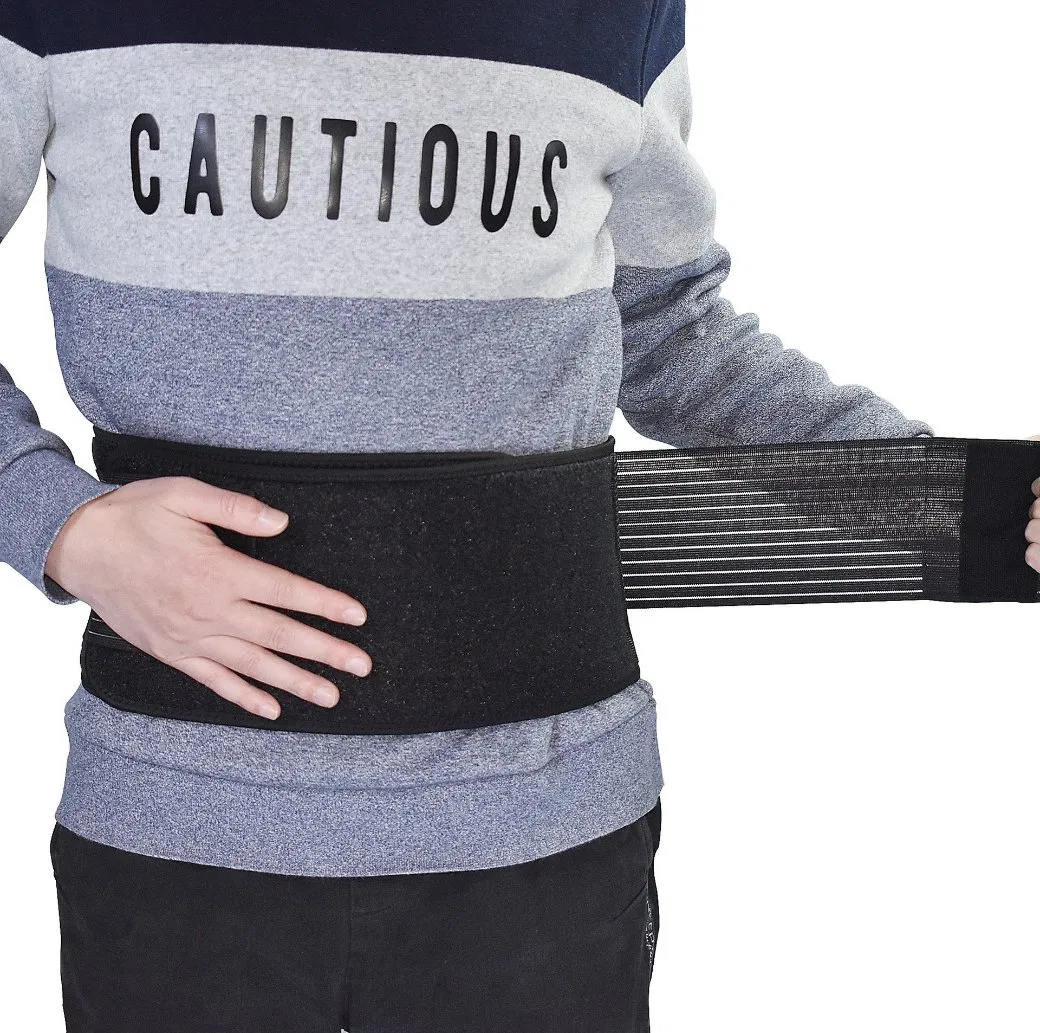 Stabilizing Lumbar Lower Breathable Back Brace Support Belt Dual Adjustable Straps