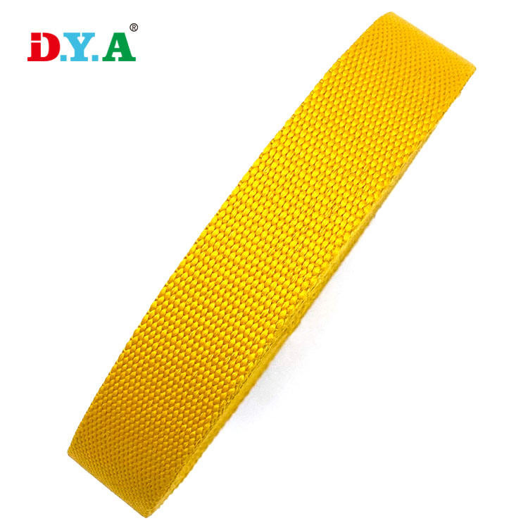 Custom Width Yellow Heavy Duty Polypropylene Strapping Ppwebbing Tape for Bag Strap Sling