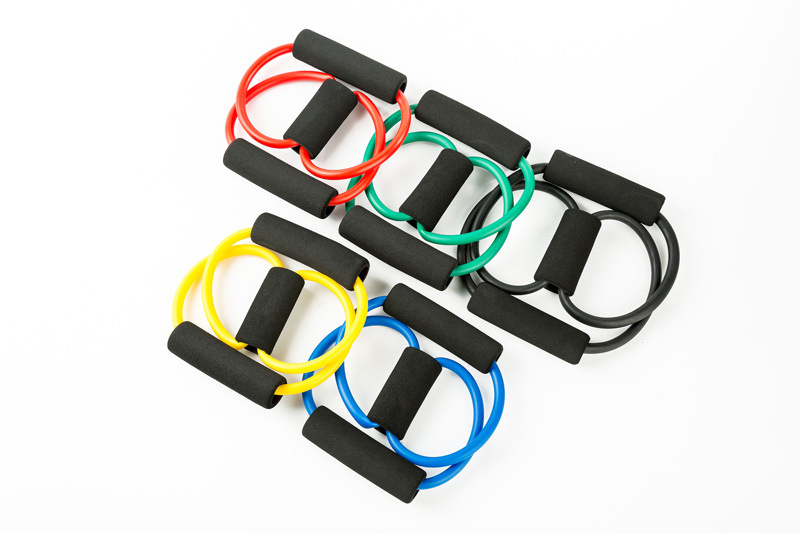 Dfapso Private Label Pull Rope Resistance Bands Tubes with Foam Handles