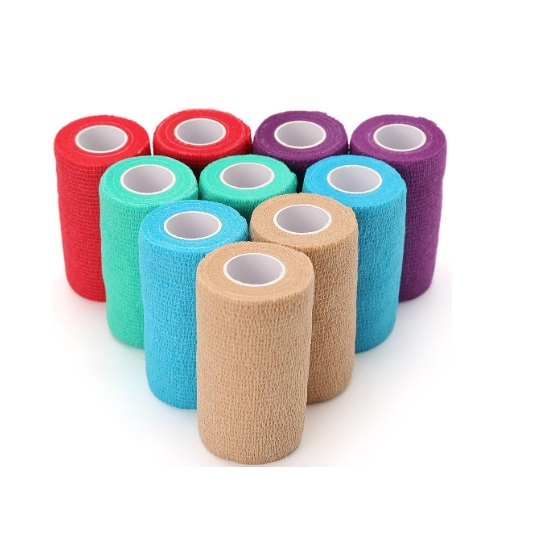 Latex-Free Non-Woven Cohesive Bandage Roll for Wrist Support