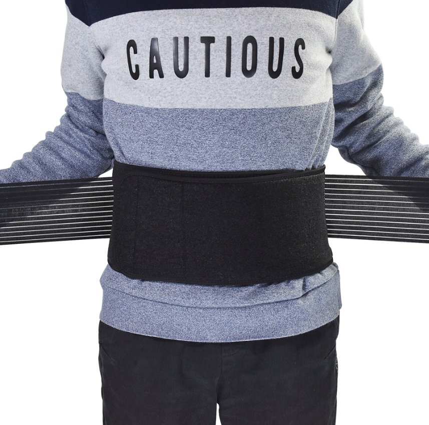 Stabilizing Lumbar Lower Breathable Back Brace Support Belt Dual Adjustable Straps