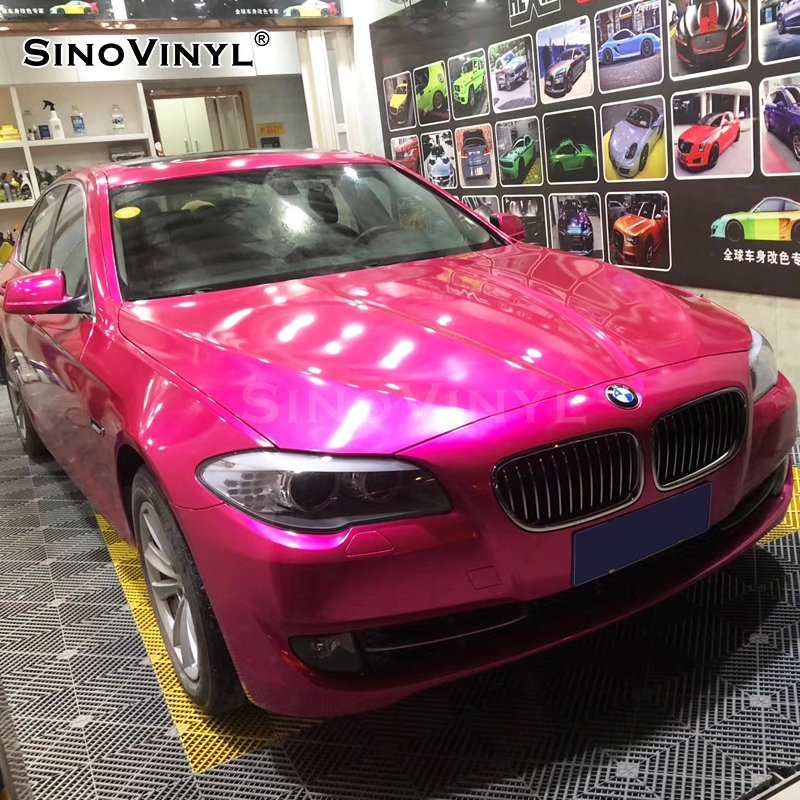 High Quality Waterproof Super Gloss Candy Purple Self-adhesive PVC Body Car Sticker Vinyl Wrap