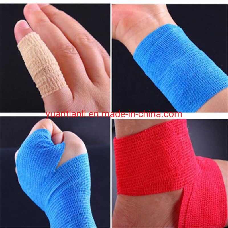 10cm* 4.5m Supply Custom Bulk Wholesale Non Woven Cohesive Elastic Bandage