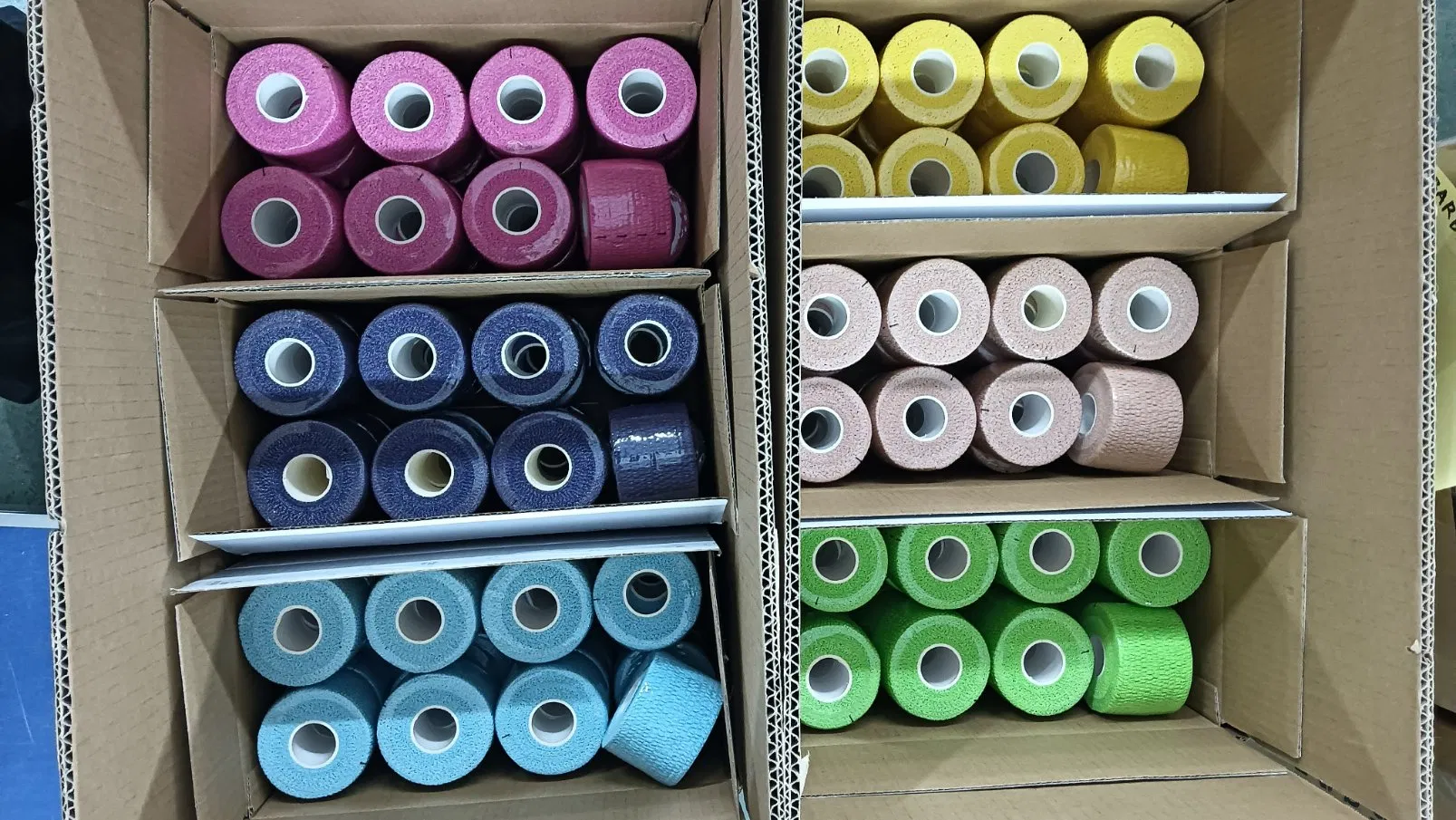 High Quality 5cm*4.5m Light Eab Cotton Hand-Tearable Elastic Adhesive Crossfit Bandage Multi-Color Wholesale with Breathable Function