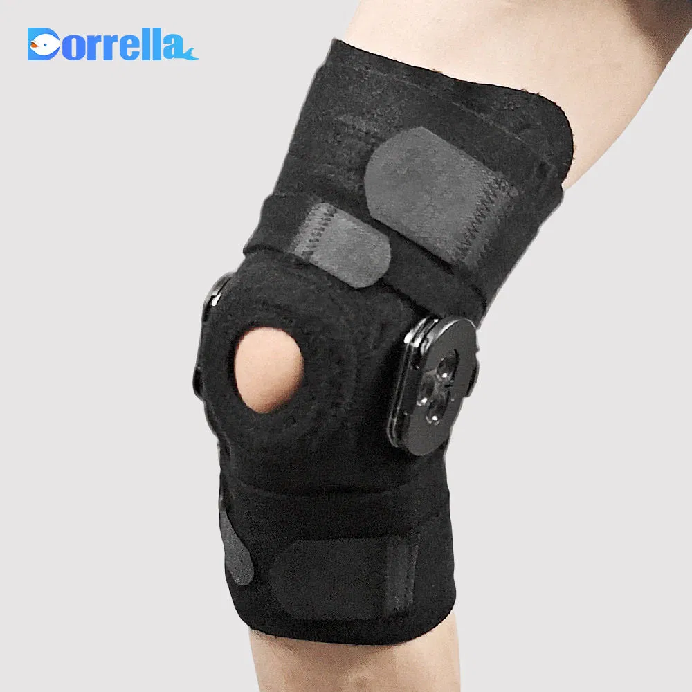 Gel Patella Knee Pads Adjustable Compression Wrap Knee Support Metal Side Stabilizers Knee Brace for Arthritis Pain