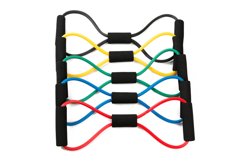 Dfapso Private Label Pull Rope Resistance Bands Tubes with Foam Handles