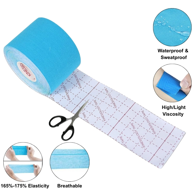 Latex-Free Breathable Athletic Kinesiotape Sport Tapes for Football Players with OEM Printing