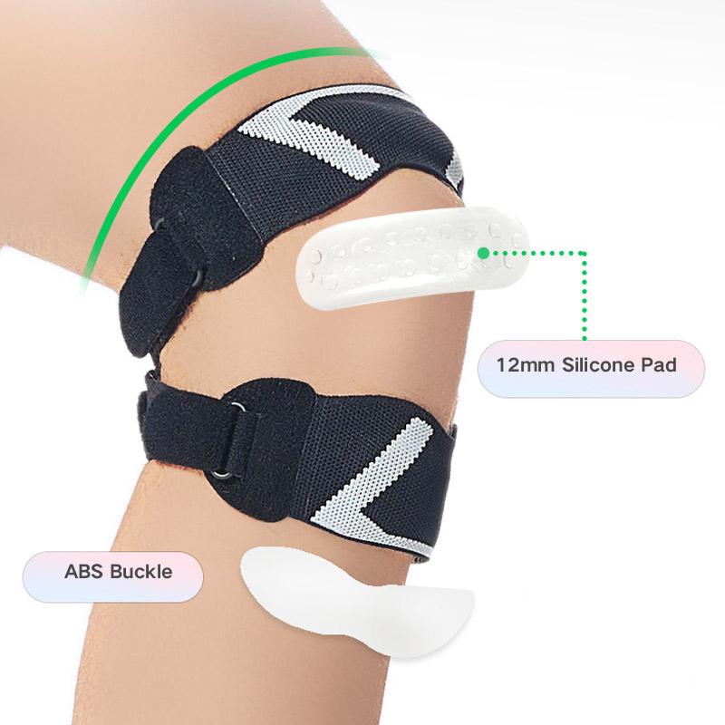 Elastic Breathable Knee Brace Straps with Silicone Pad Knee Support for Jump