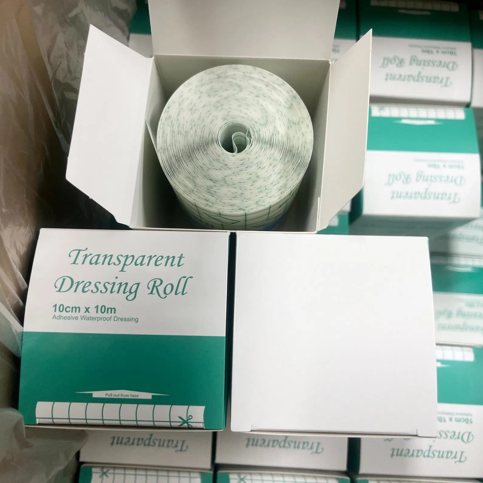 Medical Disposable PU Waterproof Fixing Transparent Tape Fixation Dressing Roll