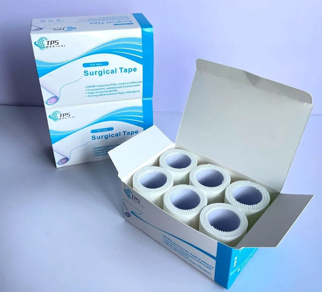 TPS High Quality Medical Silk Adhesive Tape Easy Tear Breathable Surgical Plaster for Ankles Wrist Bandage Wrap Sports Gymnastics Supplies