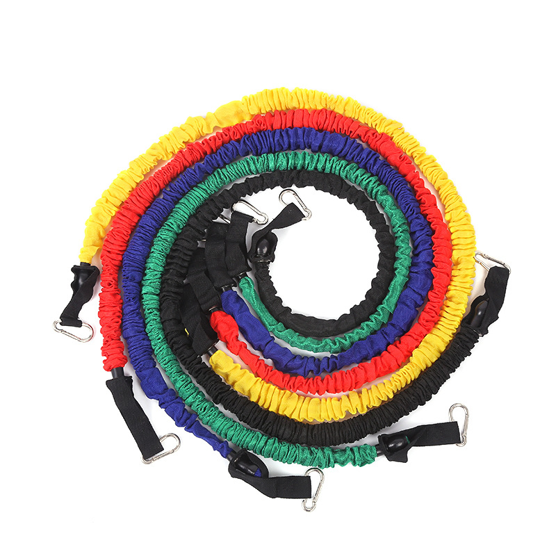 Anti-Break Resistance Bands Set with Pilates Bar, Adjustable Workout Exercise Bands with Door Anchor &amp; Handles for Full Body Strength Training, Home Gym