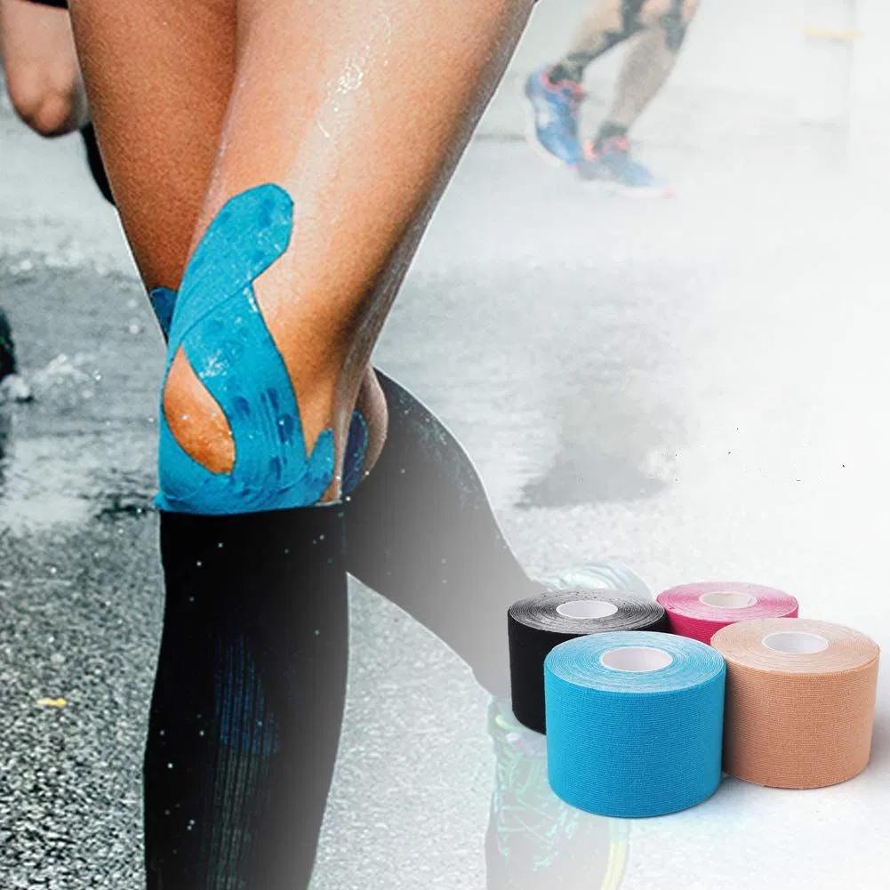 Factory Price Cotton Kinesiology Tape for Knee and Ankle Hypoallergenic Athletic Tape for Injury Support and Swelling Reduction