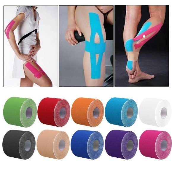 Factory Price Cotton Kinesiology Tape for Knee and Ankle Hypoallergenic Athletic Tape for Injury Support and Swelling Reduction
