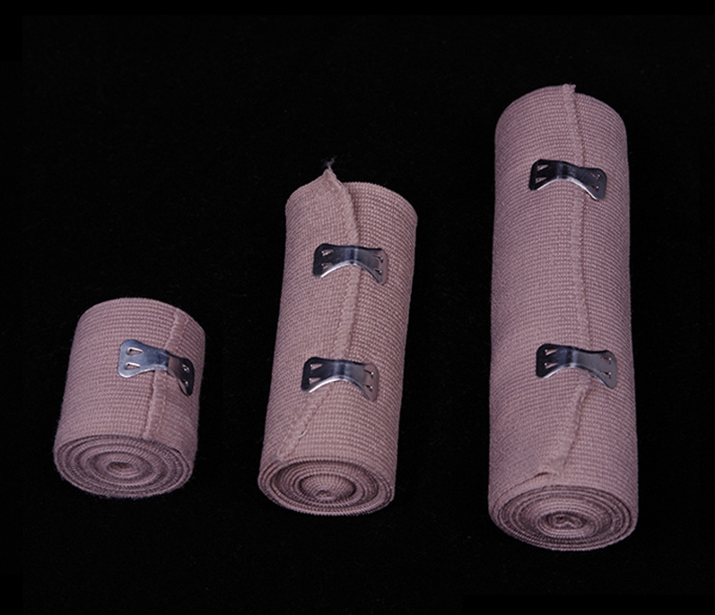 Mdr Certificated Elastic Compression Bandages Rolls with Fastening Clips