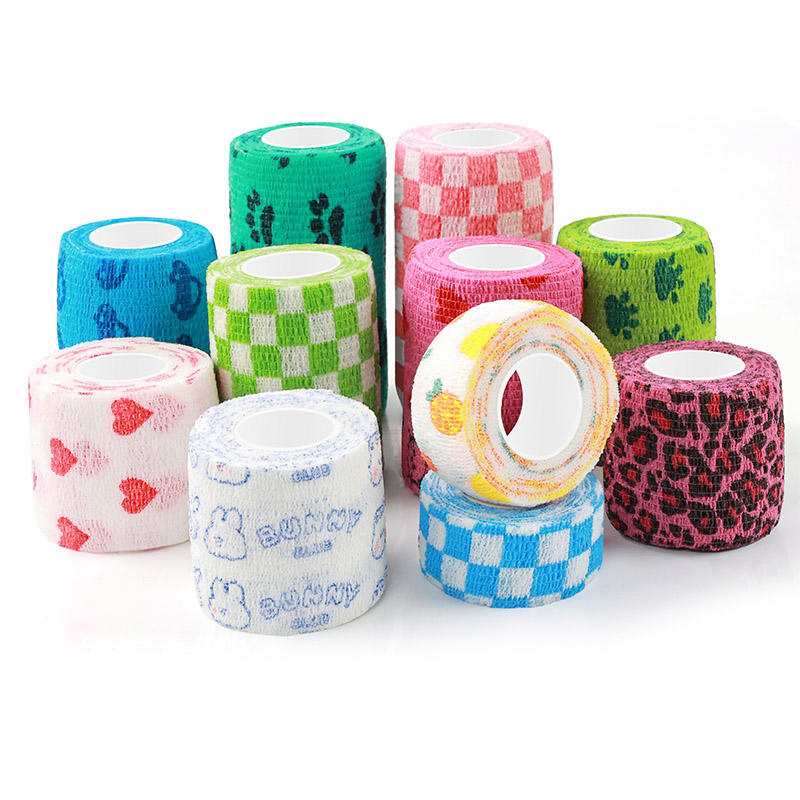 Custom Printed Non Woven Cohesive Elastic Bandage for Wrist, Ankle, Baseball Football