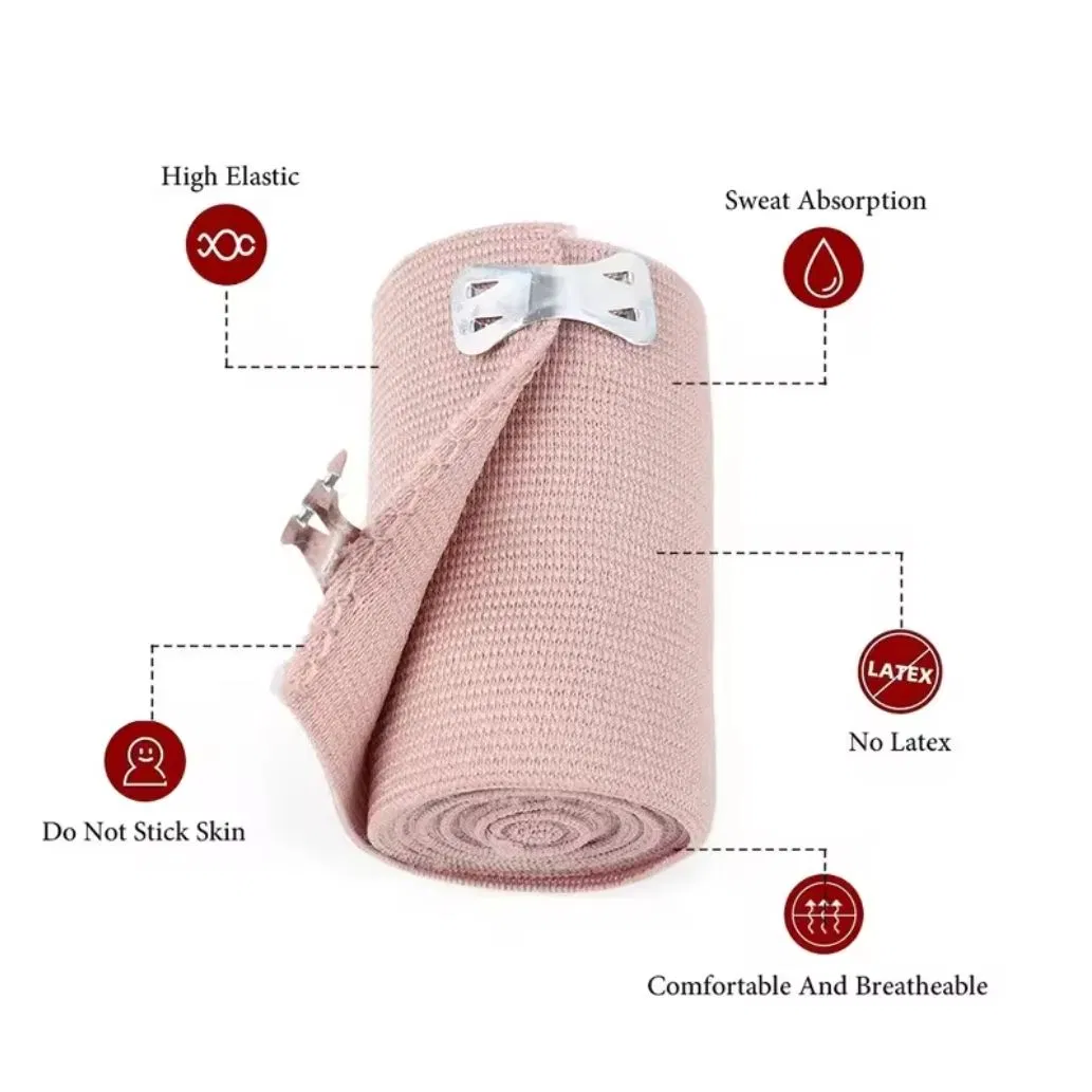 Adjustable Reusable Elastic Bandage Wrap for Muscle Injury, Orthopedic Care, Medical Treatment and Sports Rehabilitation