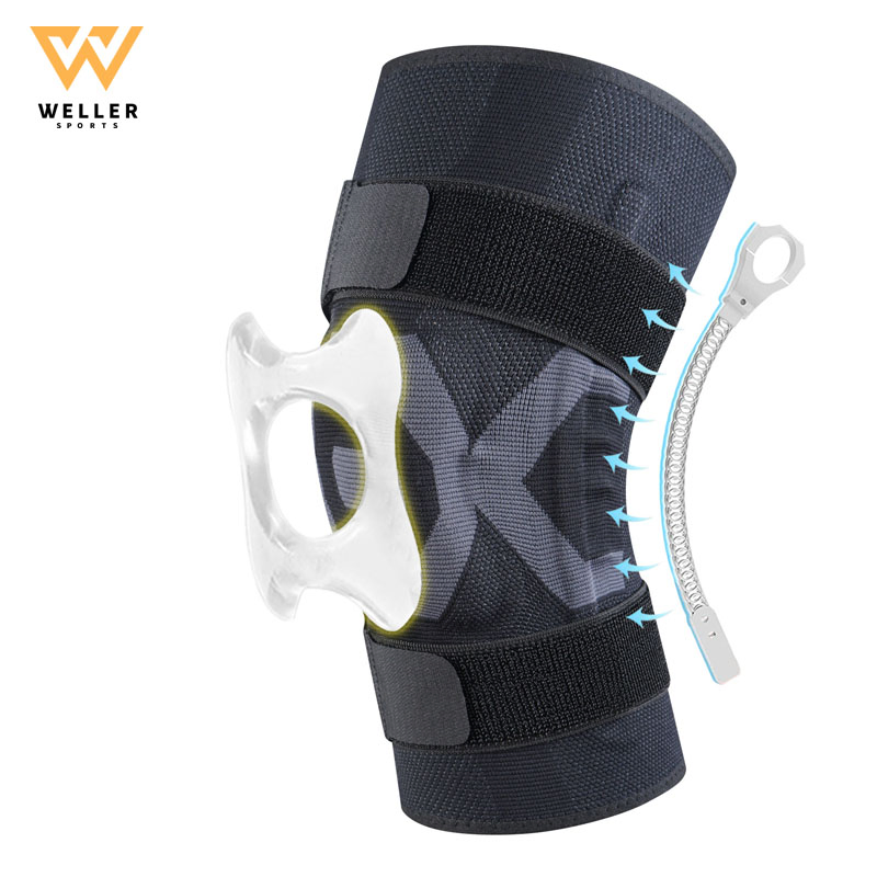 Stabilizing Knee Brace Sleeve for Support Compression Gel Pad Pain Basketball
