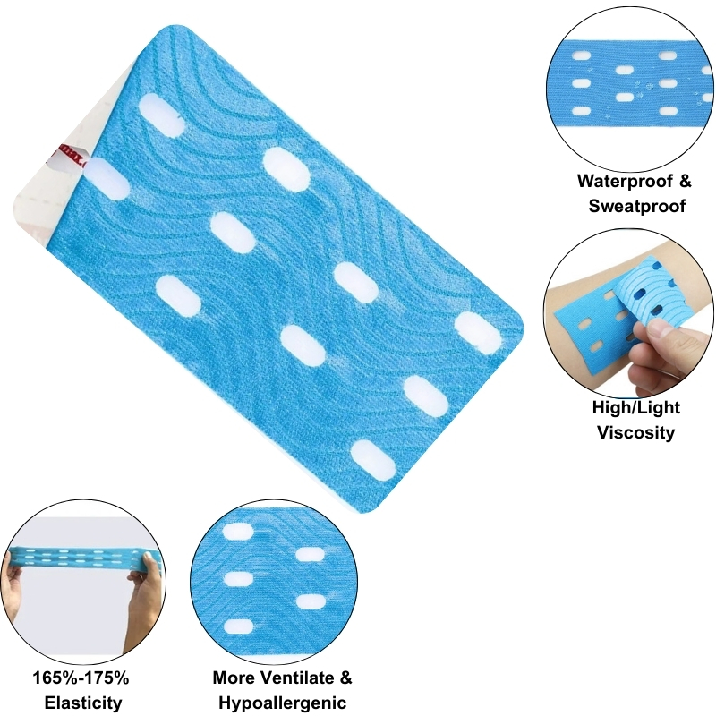 Breathable Perforated Kinesiology Tape for Sports Recovery &amp; Physical Therapy CE Certified
