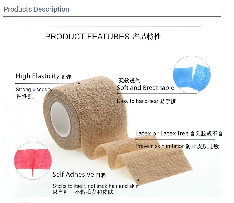 Elastic Nonwoven Bandage Roll for Athletic Support