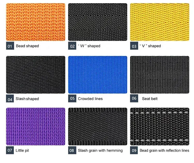 Different Webbing Textures