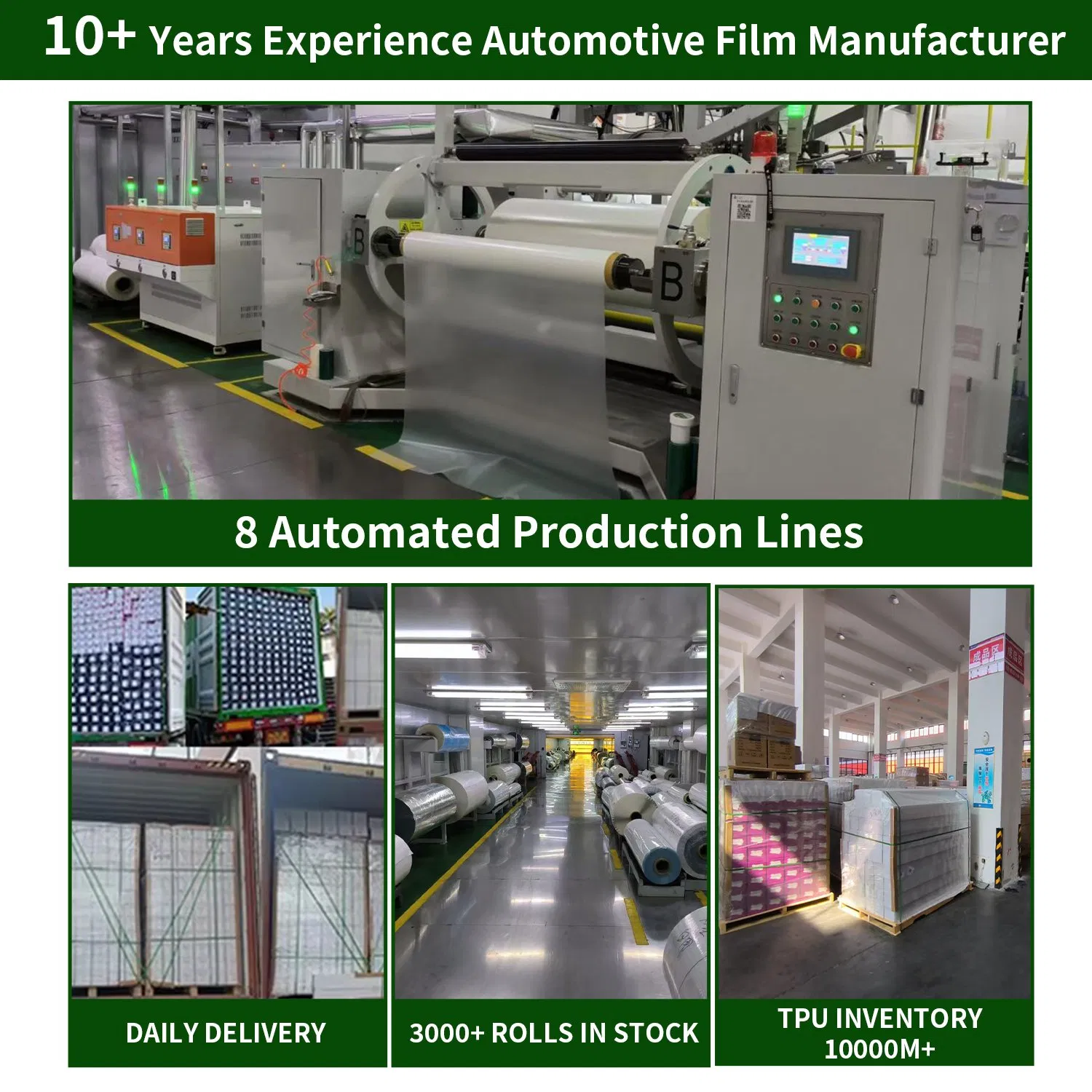 Blue PVC TPU Ppf Self Adhesive Paint Protection Film Car Vinyl Wrap