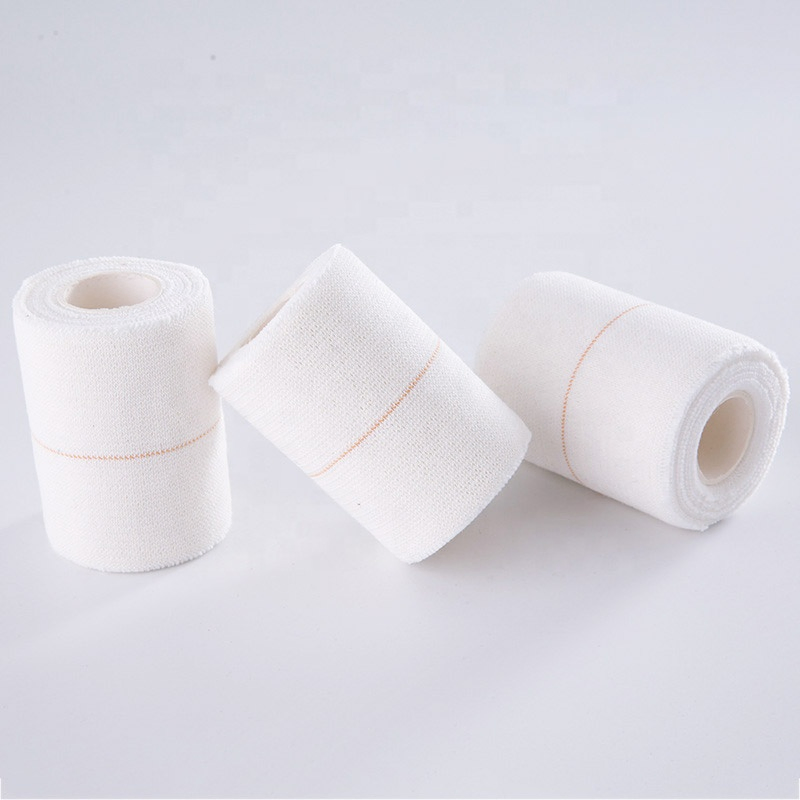 Customized Size Heavy Cotton Bias Fabric Strong Sport Breathable Elastic Adhesive Bandage Eab Tape