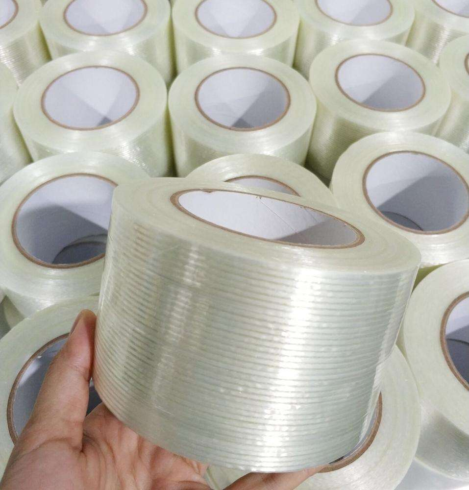 Heavy Duty Strong Packing Wrapping Strapping Fiberglass Reinforced Cross Weave Filament Tape