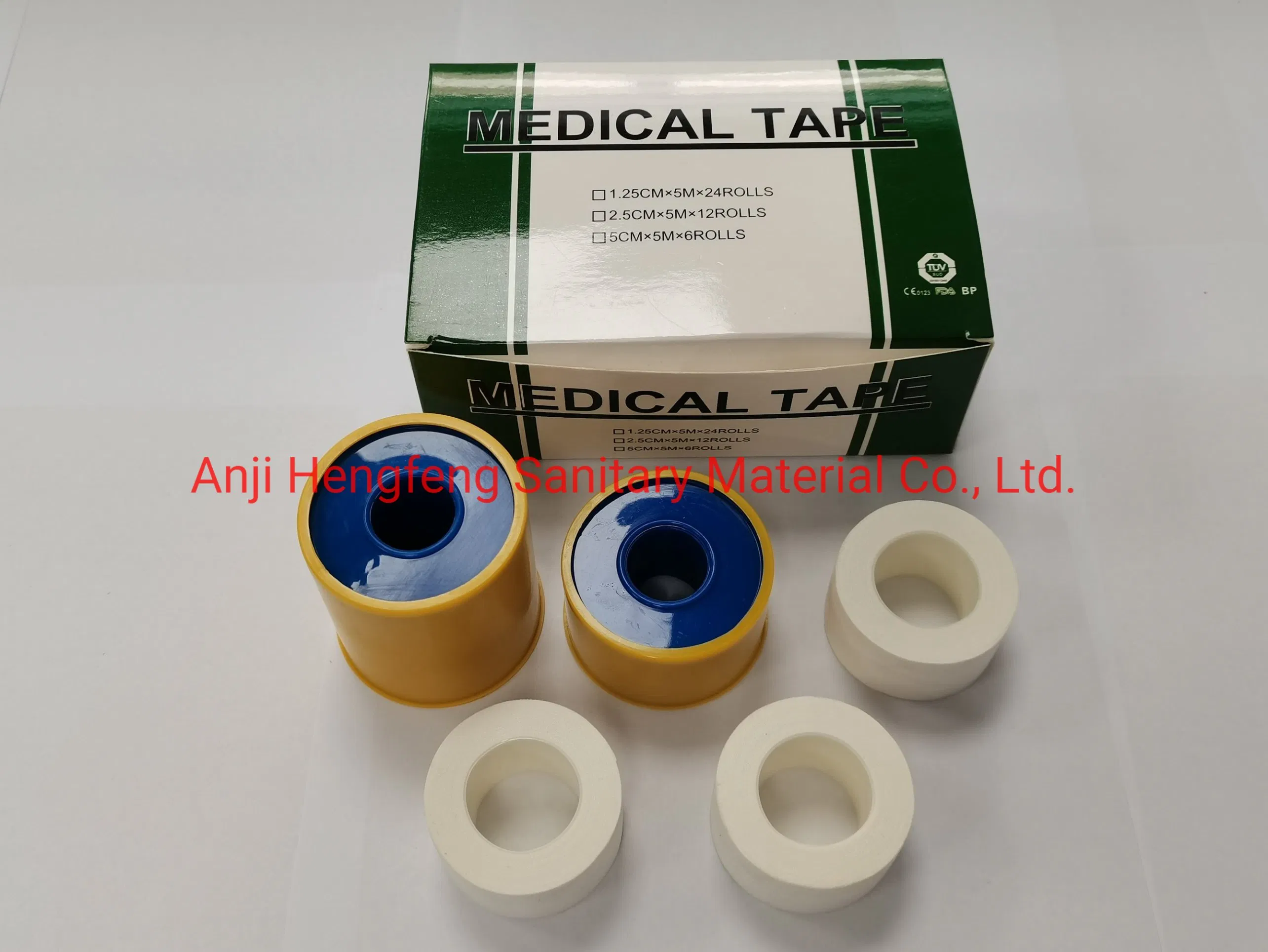 ISO Approved High Quality Medical Adhesive Zinc Oxide Cotton Tape Sports Tape 15cm