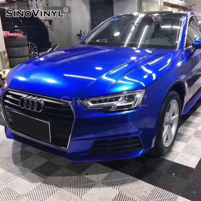 High Quality Waterproof Super Gloss Candy Purple Self-adhesive PVC Body Car Sticker Vinyl Wrap