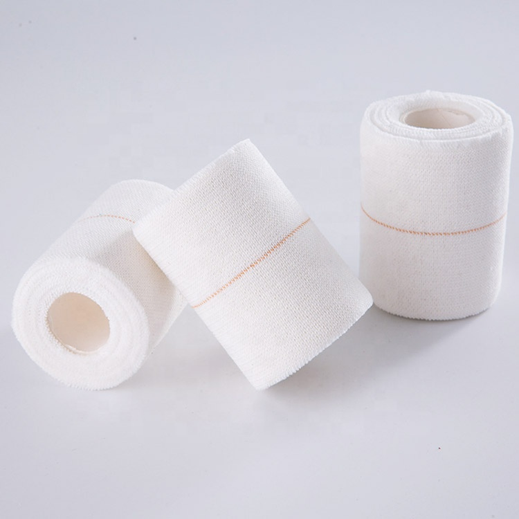 Customized Size Heavy Cotton Bias Fabric Strong Sport Breathable Elastic Adhesive Bandage Eab Tape