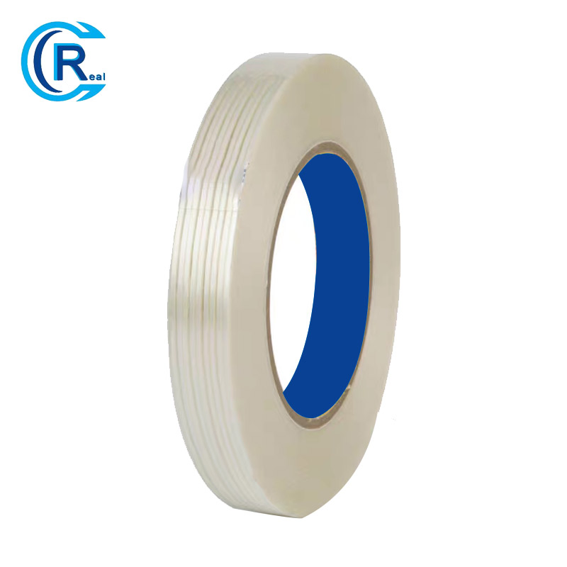 Filament Strapping Tape, 2 Roll 2 Inch X 35 Yards 5.5 Mil, Heavy Duty Transparent Reinforced Fiberglass Tape
