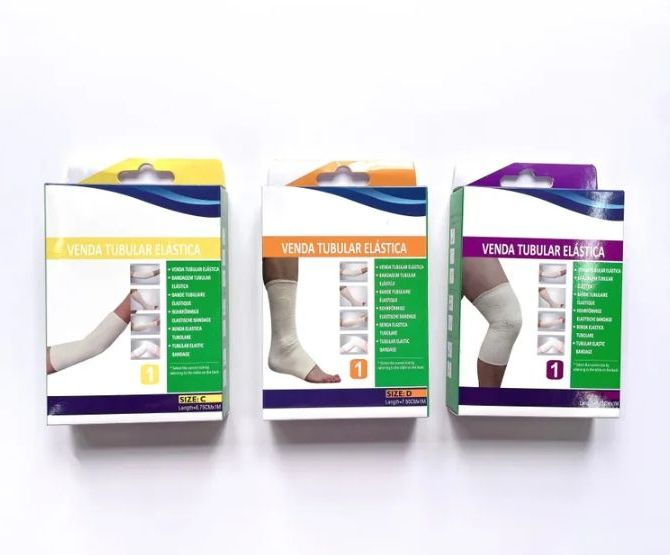 Eco-Friendly Recyclable 1m Tubular Compression Bandage Custom Logo &amp; Private Label OEM ODM Direct Factory Supply for Wrist/Elbow/Ankle/Knee Sports Protectio