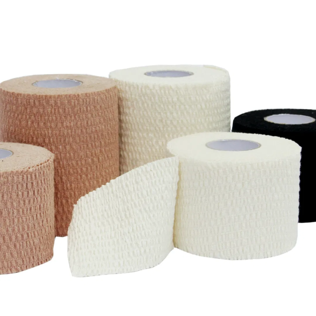 Tearable Cotton Eab Hand Tear Cotton Elastic Adhesive Bandage Beige Color White Color Black Color