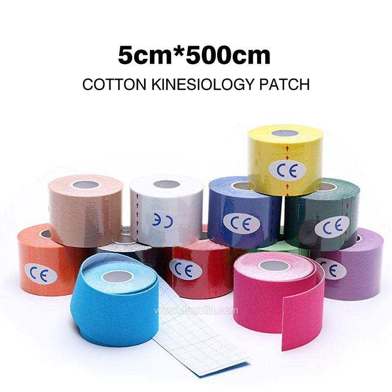 100% Cotton Kinesiology Tape Breathable Medical Bandage for Muscle Support and Pain Relief